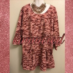 Pink/Mauve Camo/Camouflage Tunic ~ 3X ~WORN ONCE‼️